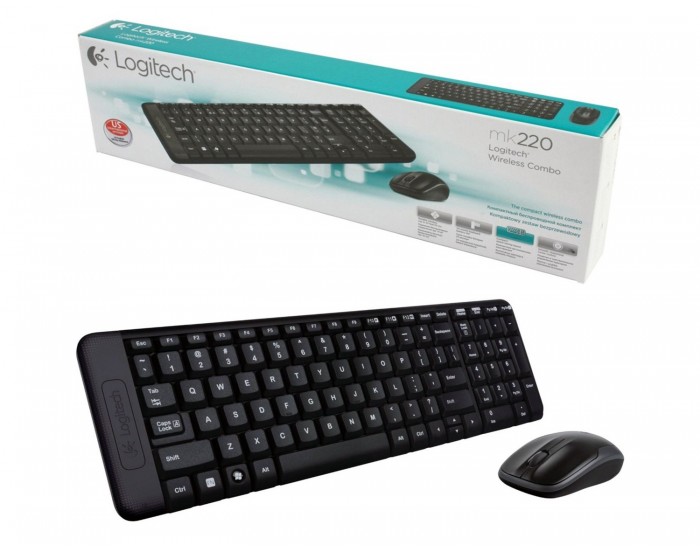 LOGITECH KEYBORD MOUSE COMBO WIRELESS MK220